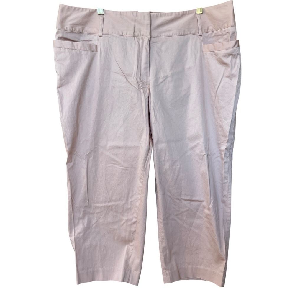 Lane Bryant Women's Capri Pants Size 18 Baby Pink Cotton Blend Casual